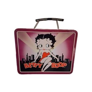 Betty Boop 2005 Collectible Metal Lunchbox Purple/Pink